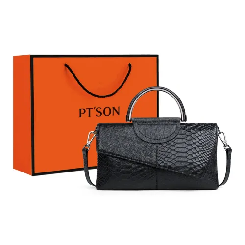 PT'SON Клатч из коровьей кожи сумка через плечо сумка на плечо обычная женская черная