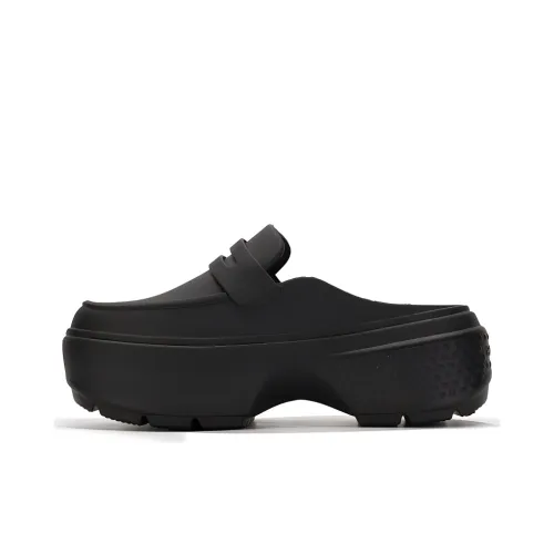 Crocs Устойчивые к истиранию Домашние тапочки Унисекс Черные