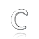 Серьги-гвоздики из стерлингового серебра, стиль C