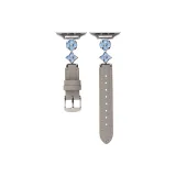 Четырехлистный клевер & кожа [синий & серый]