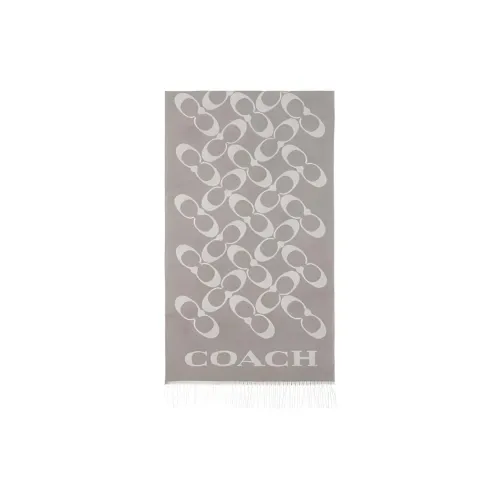 COACH Вязаные шарфы Женские Серый