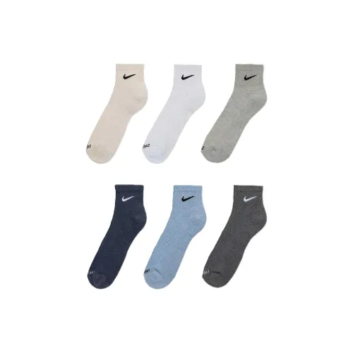 nike FW24 Повседневные низкие носки для ног унисекс 6 пар