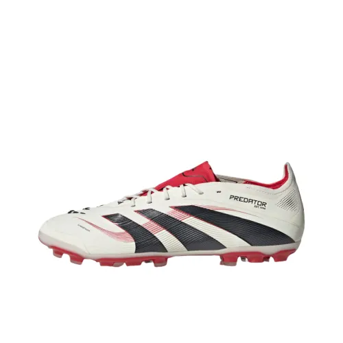 Adidas PREDATOR ELITE Slip-resistant Abrasion-resistant Football Cleats Unisex White Red Adidas PREDATOR ELITE Противоскользящие Износостойкие Футбольные бутсы Унисекс Белый Красный