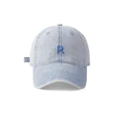 [Washed Vintage Denim] 3D Эффект R Синий Вышивка