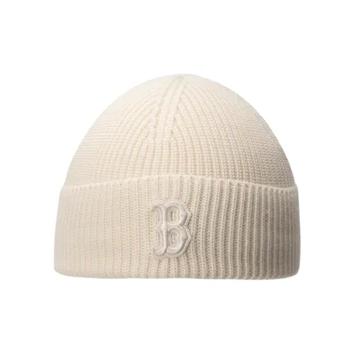 Mlb Base Logo Овечья шерсть Шапки-бини Унисекс Темный крем