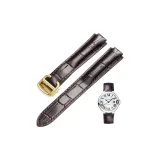 Золотистая пряжка, коричневая кожа