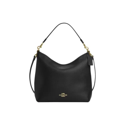 COACH Коровья кожа Сумка через плечо Большая Женская Черная