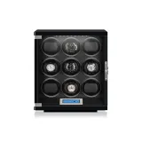 Девять позиций часов - Черный Пианино Эмалевое покрытие + Черная кожа + Коробка + Замок с отпечатком пальца