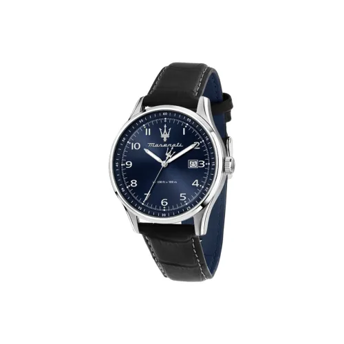 Maserati Кварцевый механизм Синий циферблат Мужские часы Роскошная коробка