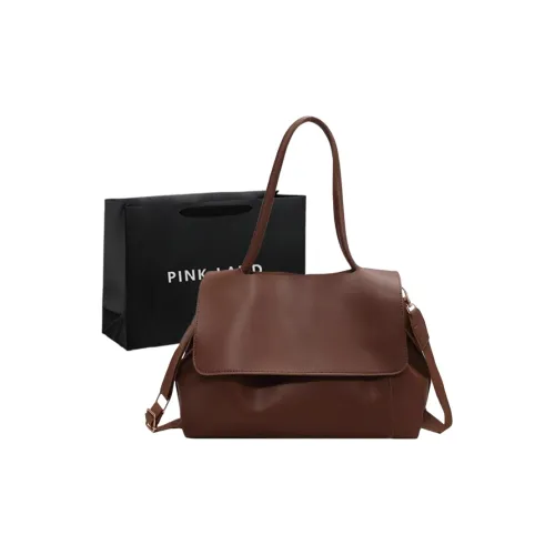 PINK·LAND ПУ (полиуретан) Сумка через плечо Стандартная Женская Кофейная Черная