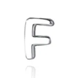 Серьги-гвоздики из стерлингового серебра с буквой (стиль F)
