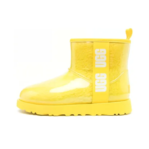 UGG CLASSIC MINI Противоскользящие Короткие Ботильоны Женские Canary Yellow