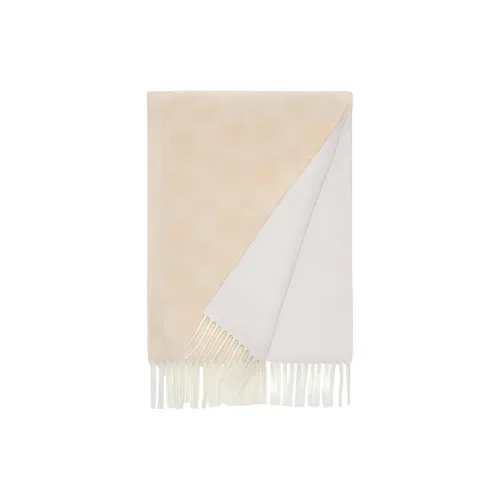 COACH Кашемир Вязаные Шарфы Унисекс Двойная Сторона Светлый Верблюжий Бежевый