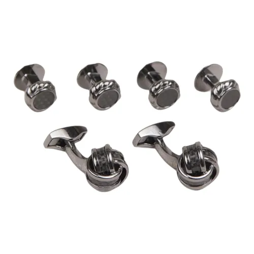 TATEOSSIAN Родиевое покрытие Металл Углеродное волокно Запонки Мужской Черный