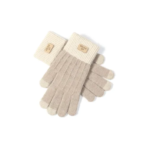 GOLOVEJOY Вязаные перчатки из искусственной верблюжьей шерсти женские