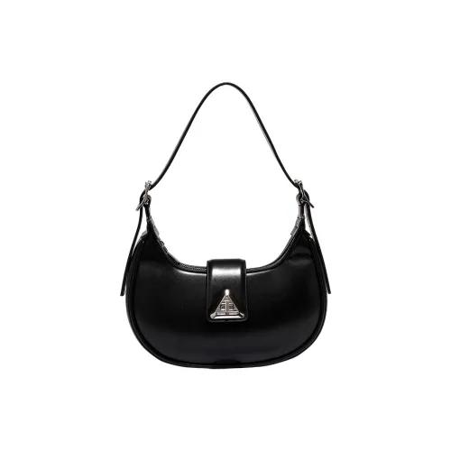 H YXIANG Коровья кожа Одно плечо Сумка Стандартная Женская Черная