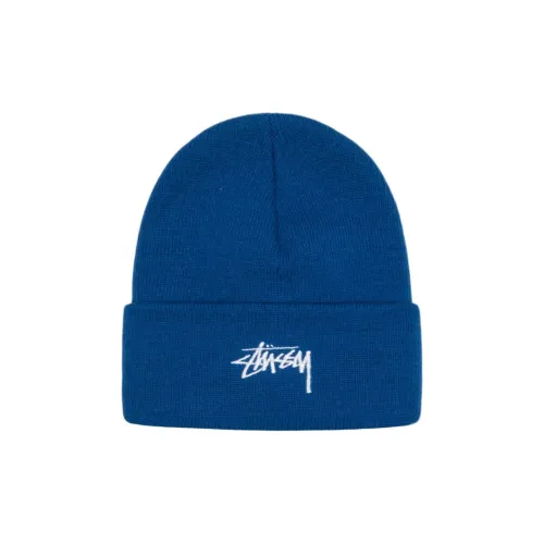 Stussy Акриловые Шапки-Бини Синие Унисекс