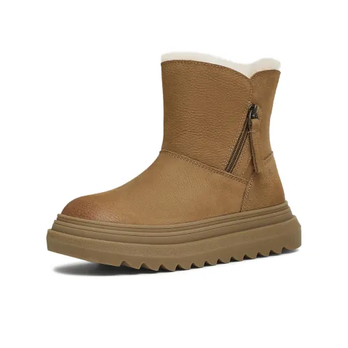 teenmix Slip-resistant Short Snow Boots Women's Khaki teenmix Противоскользящие короткие сноубутсы женские хаки