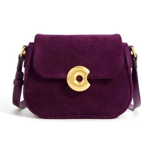 COURONNE Коровья кожа Полиэстер Хлопковая смеска Сумка через плечо Стандартная Женская Бразильский Ягодно-фиолетовый
