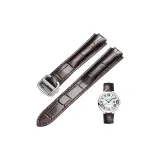 Серебряная пряжка, коричневый кожаный ремешок