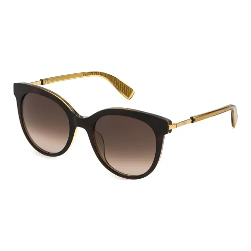 Furla Ацетат Квадратные Солнцезащитные Очки Женские Коричневые