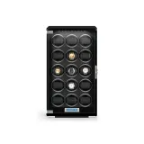 Пятнадцать часов - Черный, эмаль, покрытие, Piano + Черная кожа + Коробка + Замковая система распознавания отпечатков пальцев