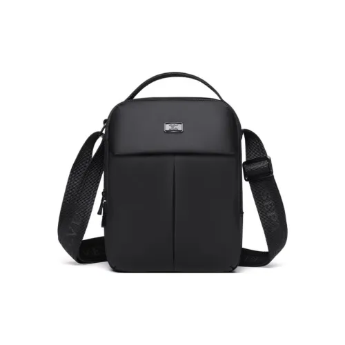 SEPTWOLVES Ткань Портативная Сумка через плечо Сумка на плечо Большая Мужская Черная