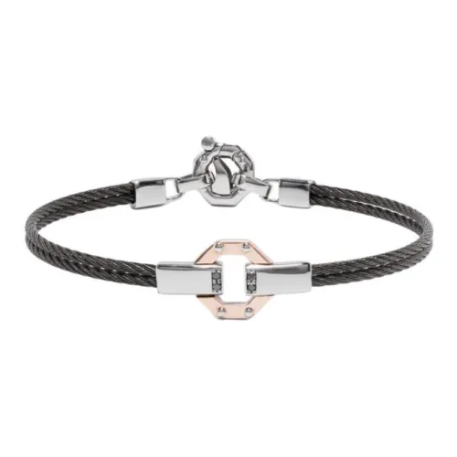 BARAKA 18K Розовое золото Браслеты Мужской Темно-серый