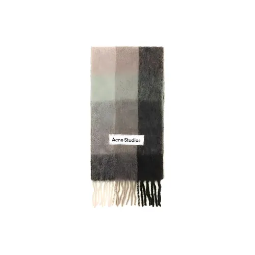 ACNE STUDIOS Шарфы из шерсти Wool Knit Черно-серый цвет Унисекс