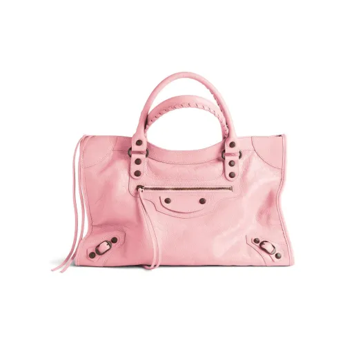 Balenciaga Le City Sheepskin One Shoulder Bag Medium Women's Pink