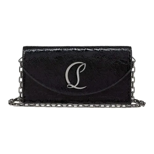 CL Loubi Клатч Сумка через плечо Женская Черная из коровьей кожи