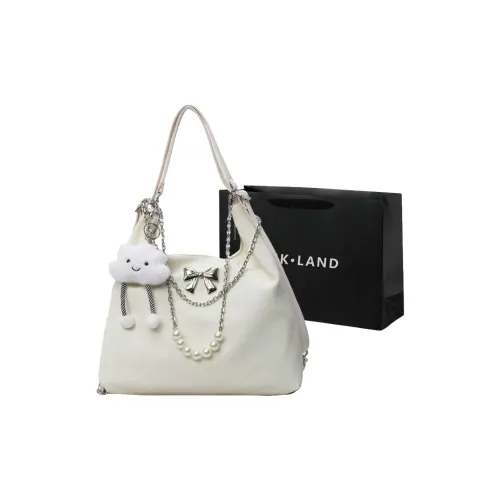 PINK·LAND ПУ (полиуретан) Сумка-тоут Сумка для покупок Сумка через плечо Стандартная Женская Экрю Черный Синий Розовый