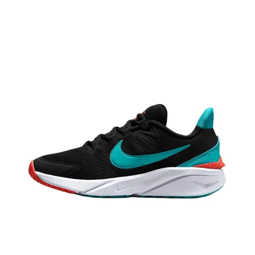 Nike Star Runner 4 Slip-Resistant Abrasion-Resistant Low Top Детская Беговая Обувь Черная