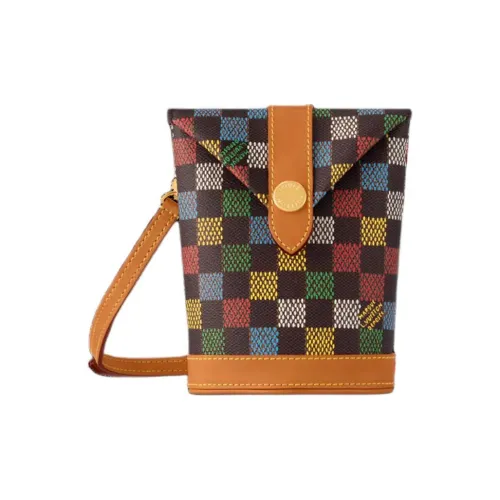 LOUIS VUITTON Покрытый холст Сумка через плечо Унисекс Многоцветный