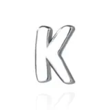 Серьги-гвоздики из стерлингового серебра с надписью (Модель K)