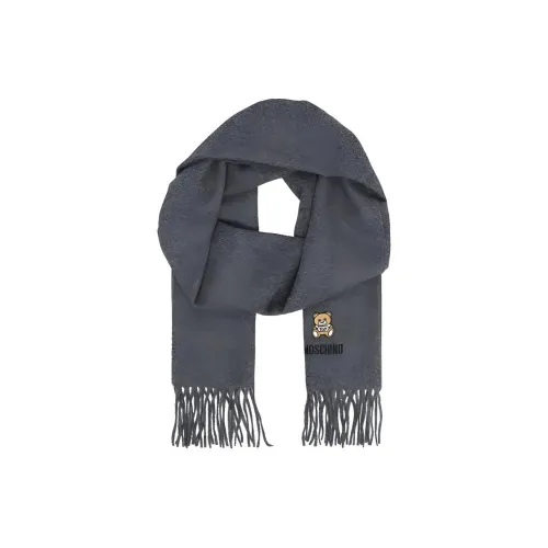 MOSCHINO Вязаные шарфы Унисекс Темно-серый