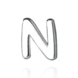 Серьги-гвоздики из стерлингового серебра, стиль N