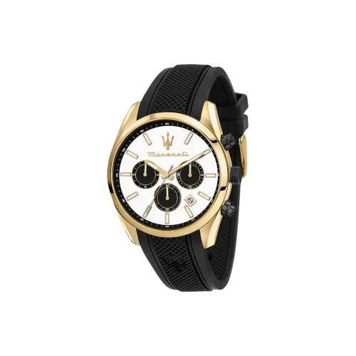 Maserati Мужские часы Кварцевый механизм Белый циферблат Роскошная коробка