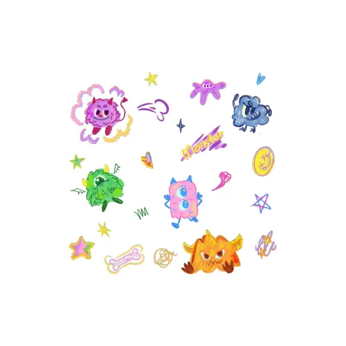 QINGSHANQIHAI Cute Monster Звезда Парк развлечений Безводное Граффити