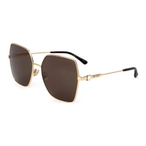 Jimmy Choo Стальные Нерегулярные Форма Солнцезащитные Очки Женские Золотые