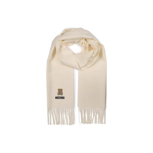 MOSCHINO Шарфы из шерсти Wool Knit Экрю Унисекс