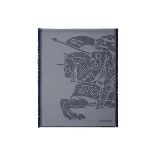 Burberry Вязаные шарфы Женские Синий Серый