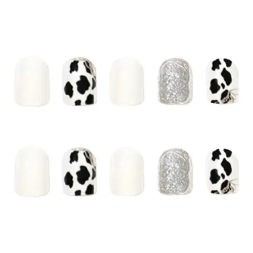 LIANJING [Молочно-белая Возлюбленная] Минималистичный Смешанный Ручной Носимый Nail Art Элегантность Ежедневный Стиль 20 мм Короткий LADDER