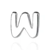 Серьги-гвоздики из стерлингового серебра, стиль W