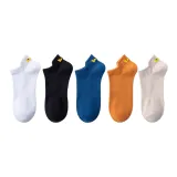 [5 пар] Белый + Черный + Синий + Оранжево-красный + Хаки