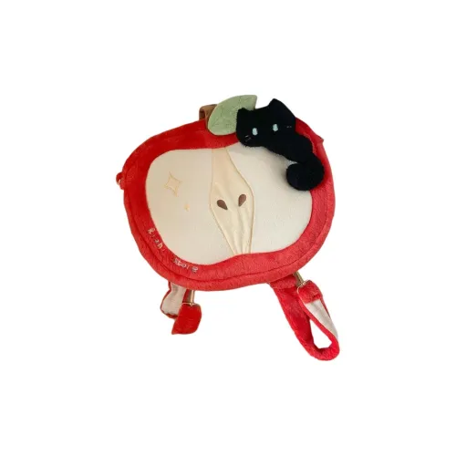 RIZHI STORE Red Apple Plush Niche Design Backpack Regular Women's Red Apple