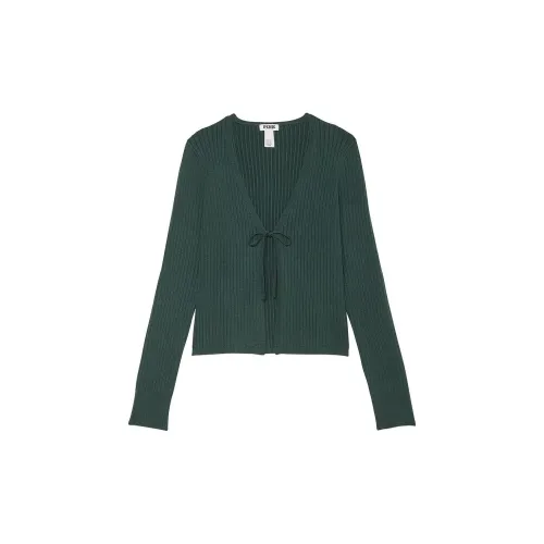 Victoria's Secret Розовый Ribbed KNIT Fly Away Кардиган Свитер Deep Forest Пижама Топ Женские Темный лес