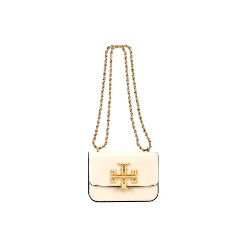 TORY BURCH ELEANOR Коровья кожа Маленькая квадратная сумка сумка через плечо маленькая женская кремово-белая