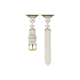 Четырехлопатный цветочный дизайн и кожа [золото и белый]