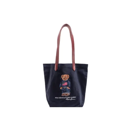 Polo Ralph Lauren Хлопок Плечевая сумка Средняя Мужская Синяя